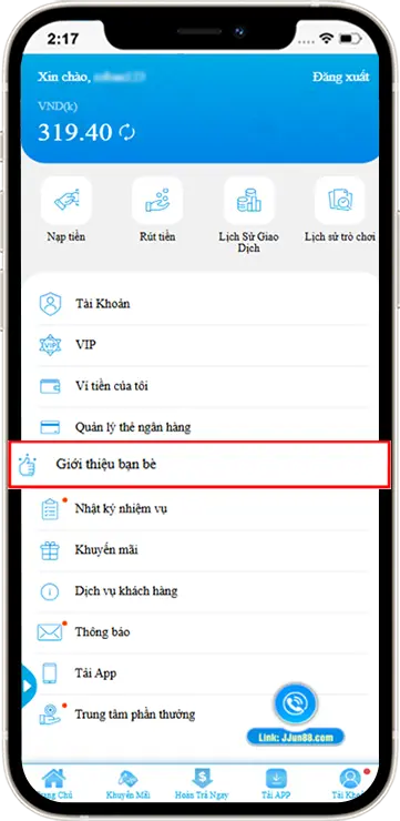 BƯỚC 2: Chọn "Giới thiệu bạn bè"